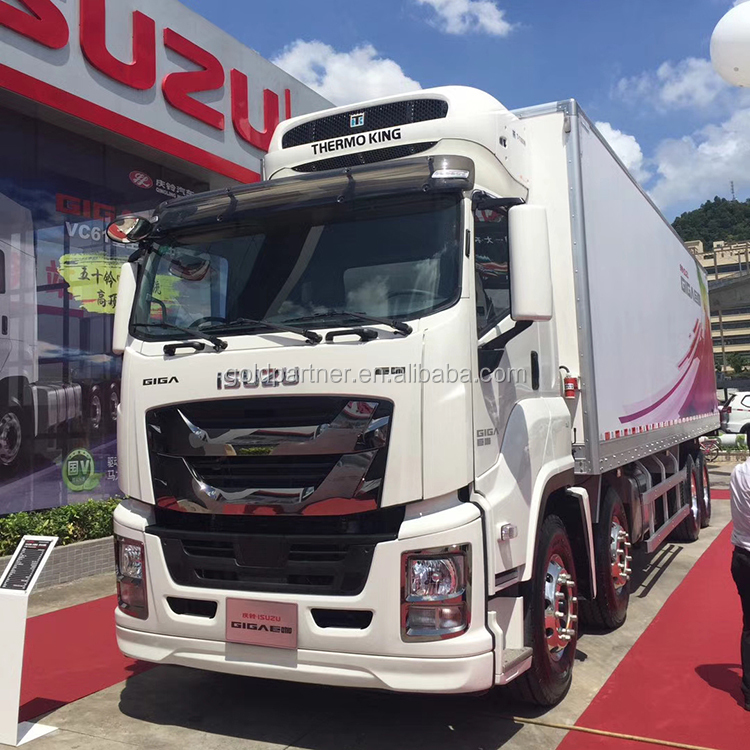 VC61 GIGA дизельный 8x4 сверхмощные 12 шин Isuzu GIGA грузовой автомобиль с термо-королевским холодильником