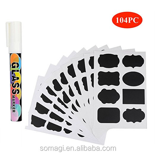 New Hot Fashion Discount black chalkboard sticker label-various removable decorative reusable jar chalkboard labels.