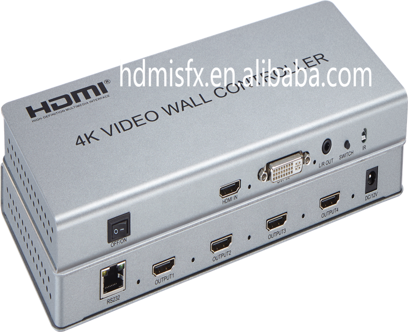 2x2 видео настенный контроллер 4K делите полный сигнал на 4 HDMI видео дисплеев