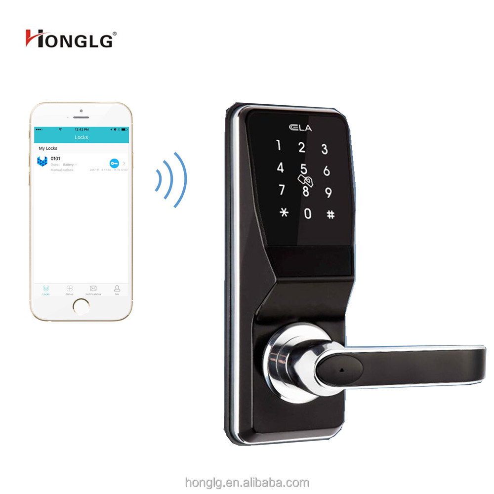 Wifi Remotely Control Hotel Door Lock Bluetooth Key Lock
