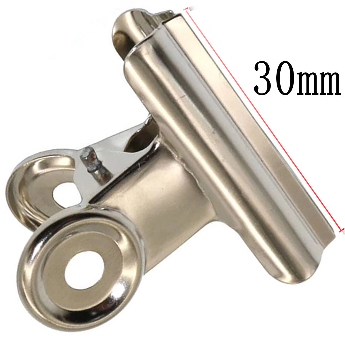 30mm round bulldog clips 72pcs stainless steel mountain clips for office binder supplies