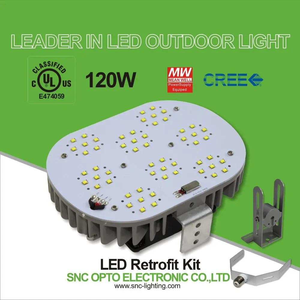 led replace 400 watt metal halide 120w led shoebox retrofit kits UL
