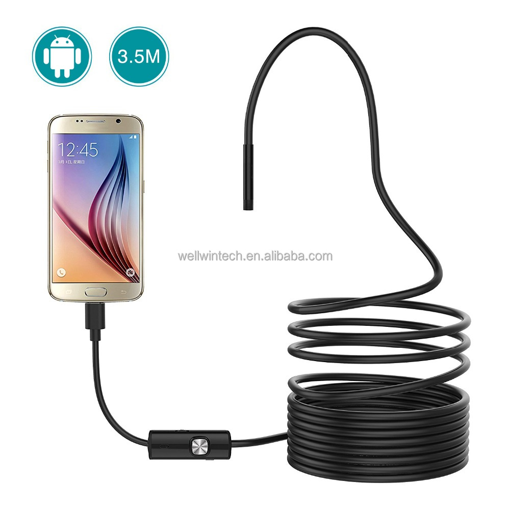 Android эндоскоп AN97 эндоскоп usb поддержка водонепроницаемый IP67 эндоскоп камера 8 мм объектив 2 м мягкий кабель