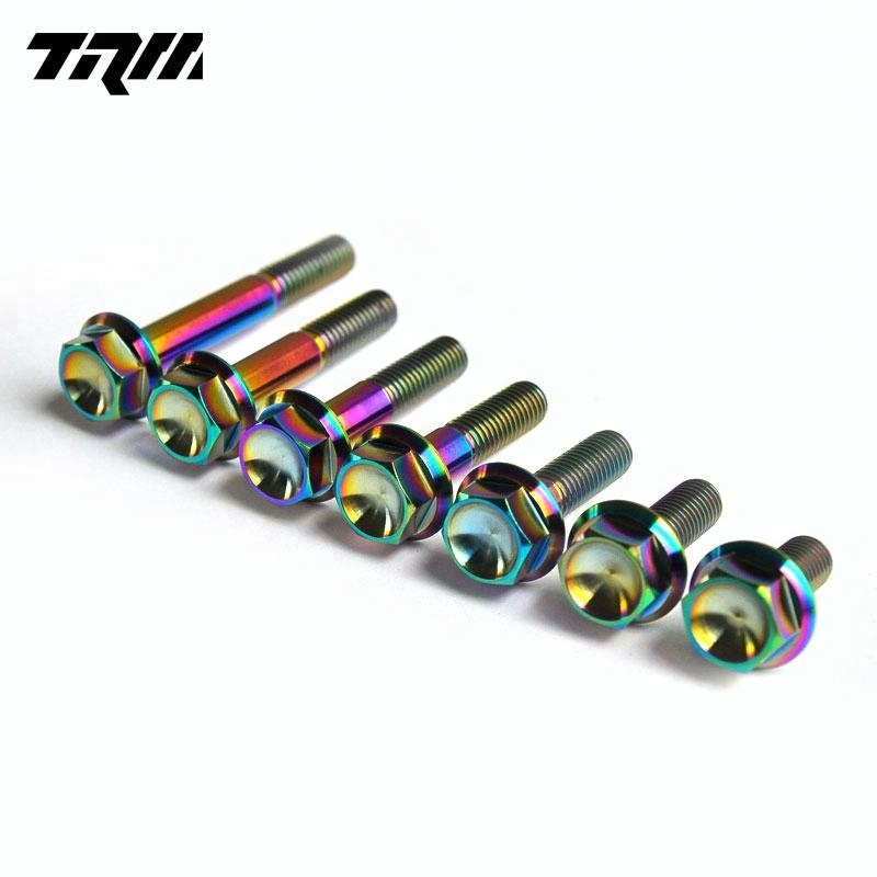 Титановый болт m6 m8 din6921, фланец для мотоцикла