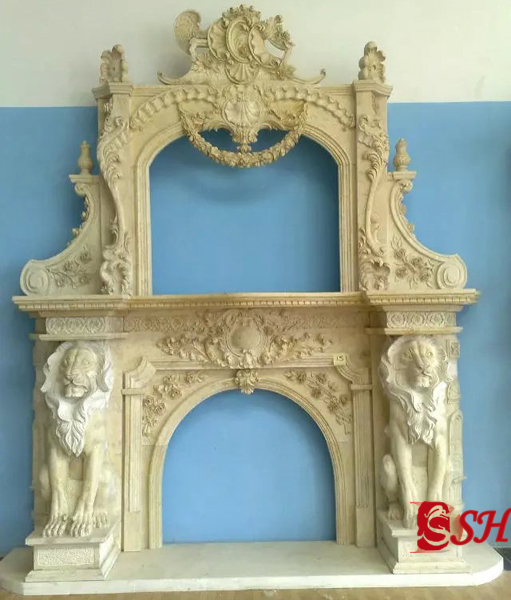 Роскошный большой Египетский мраморный камин для украшения интерьера