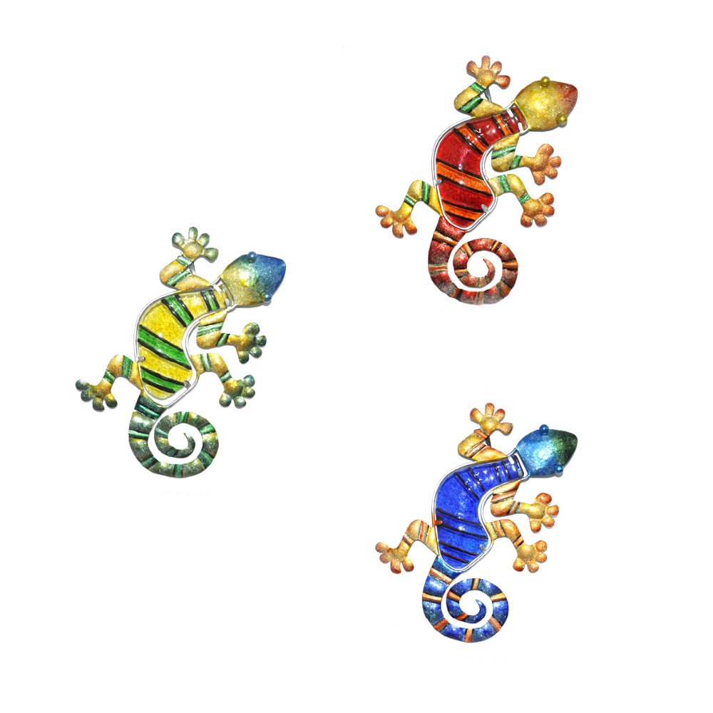 Стеклянная декоративная настенная вешалка Geckos