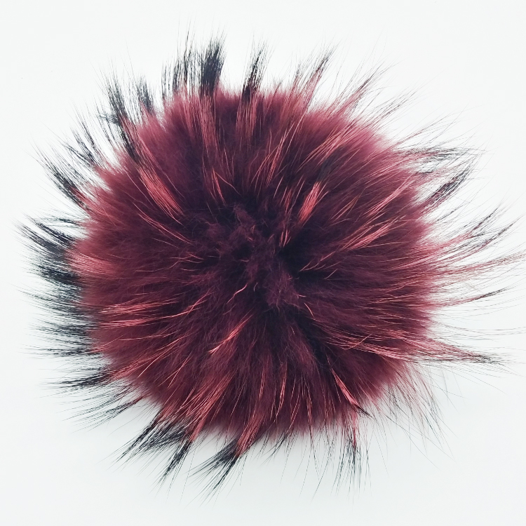 15cm natural color real raccoon fur pom pom