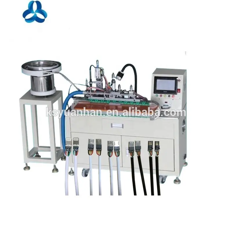 data cable making machine, automatic USB wire connector soldering machine