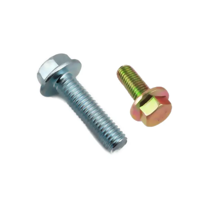 Galvanize zinc plated steel Hex flange head bolts ISO DIN M5 M6 M8 M10 M12 M14 M16 M20 1/4 to 1 inch UNC UNF custom