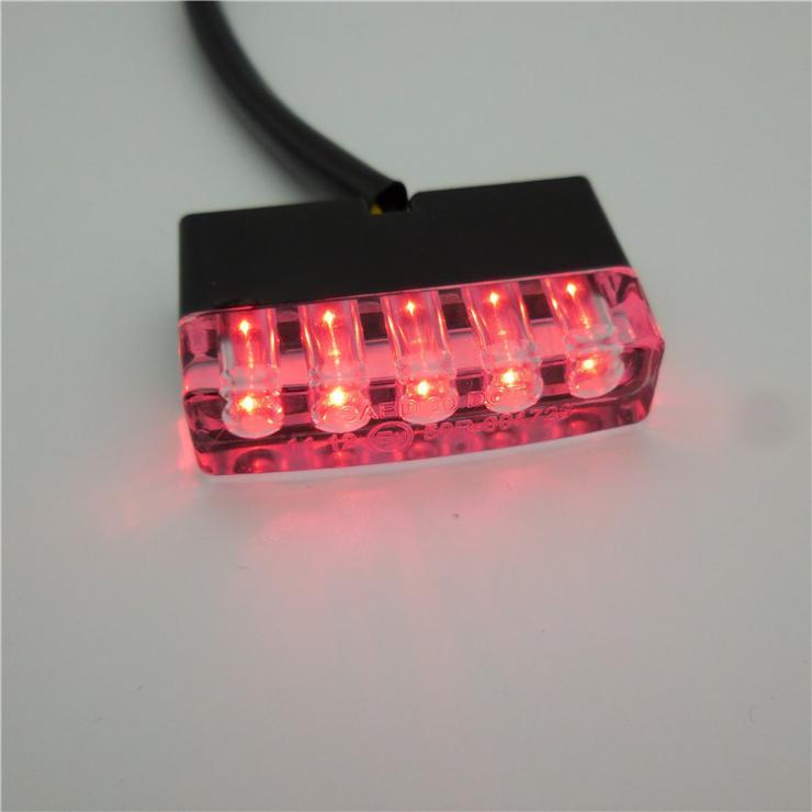 12V мотоцикл задний фонарь Mini 5 светодиодных красный Скутер Квадроцикл задний стоп-сигнал лампа дневного света
