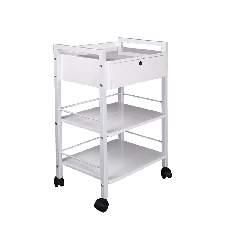 Стальная рама Порошковая живопись с фанерным ящиком и полкой salon trolley
