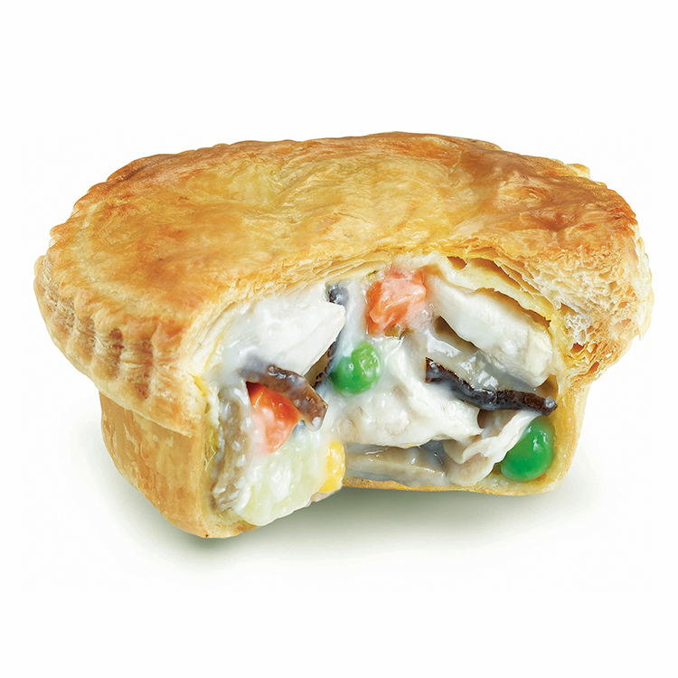 New Products Food Baked Frozen Salty Spinach Creamy Colored Box Chicken Pie