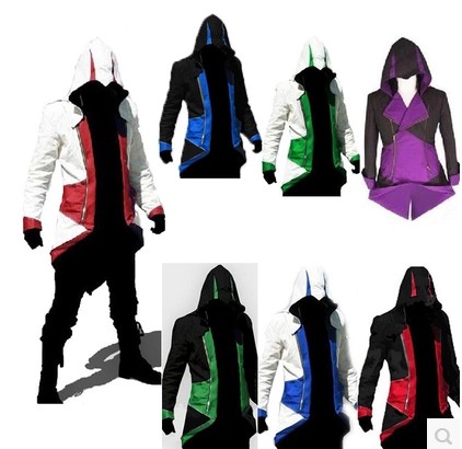 Костюм на Хэллоуин assassins creed мужской, Повседневная Уличная одежда с капюшоном для взрослых, пиджак для косплея Эдварда ассасина creed