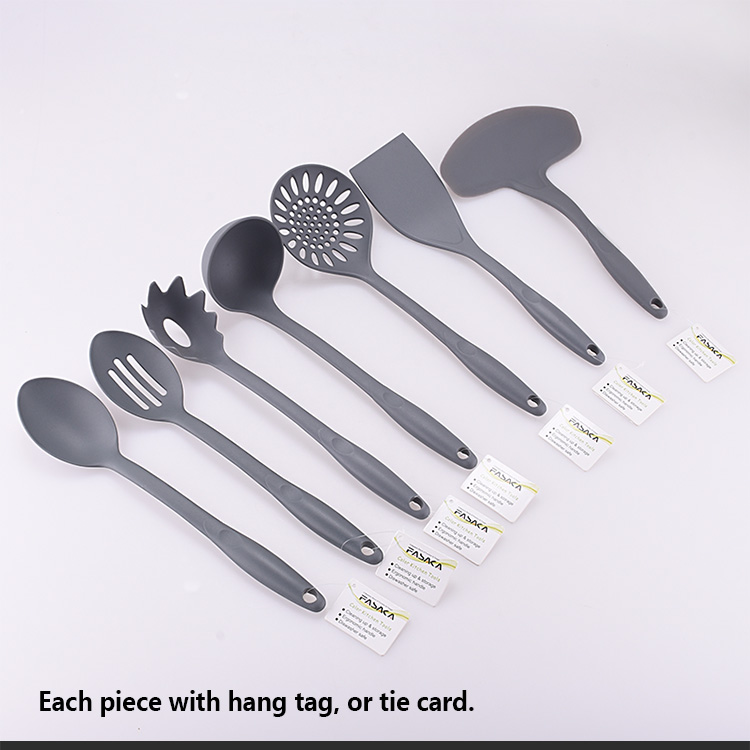 Food Grade Nylon Kitchenware Set Non-stick Nylon Kitchen Spoon High Temperature Cooking Slotted Spoon