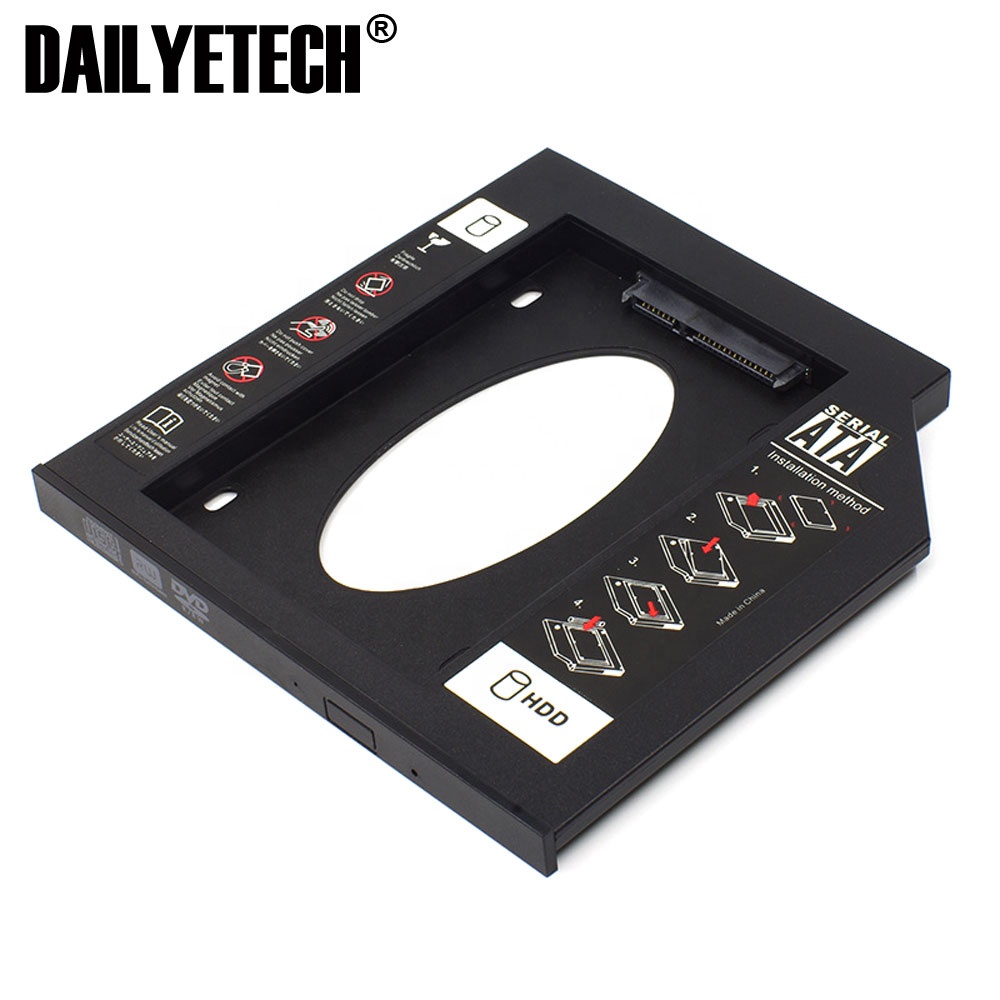 SATA 2nd жесткий диск SSD жесткий диск HDD Caddy чехол для 9,5 мм Универсальный адаптор для портативного компьютера с переходом от компакт-дисков/DVD-ROM