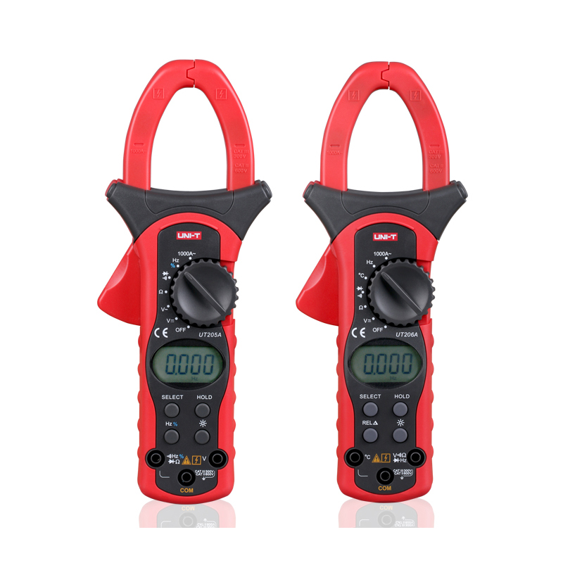 UNI-T UT205A UT206A 1000A Цифровые токоизмерительные клещи
