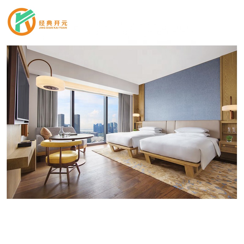IDM-183 Wholesale Modern Laminate MDF/Plywood Bed Room Furniture Bedroom Set Hotel