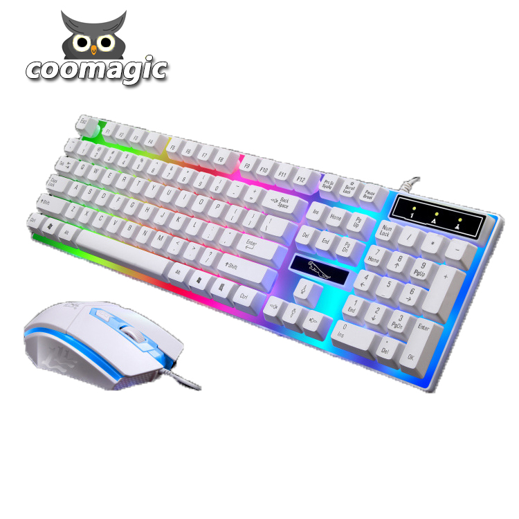 Оптовая продажа с фабрики светодиодные фонари teclado gamer игровая клавиатура и мышь комбо