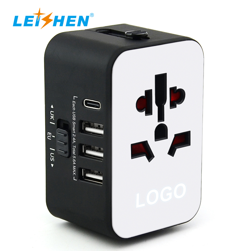 Leishen вилка для ЕС, Великобритании, США, Австралии, 4 usb-розетки для зарядки, универсальный адаптер для путешествий, рекламные подарки