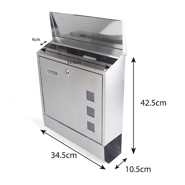 Letter german post box stainless steel waterproof wall mount mailbox