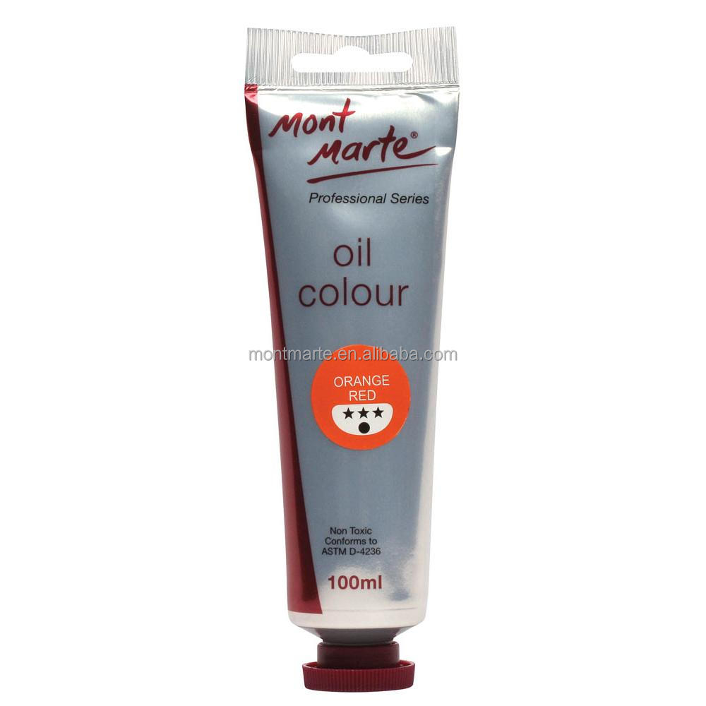 Mont Marte Oil Paint 100mls - Orange Red