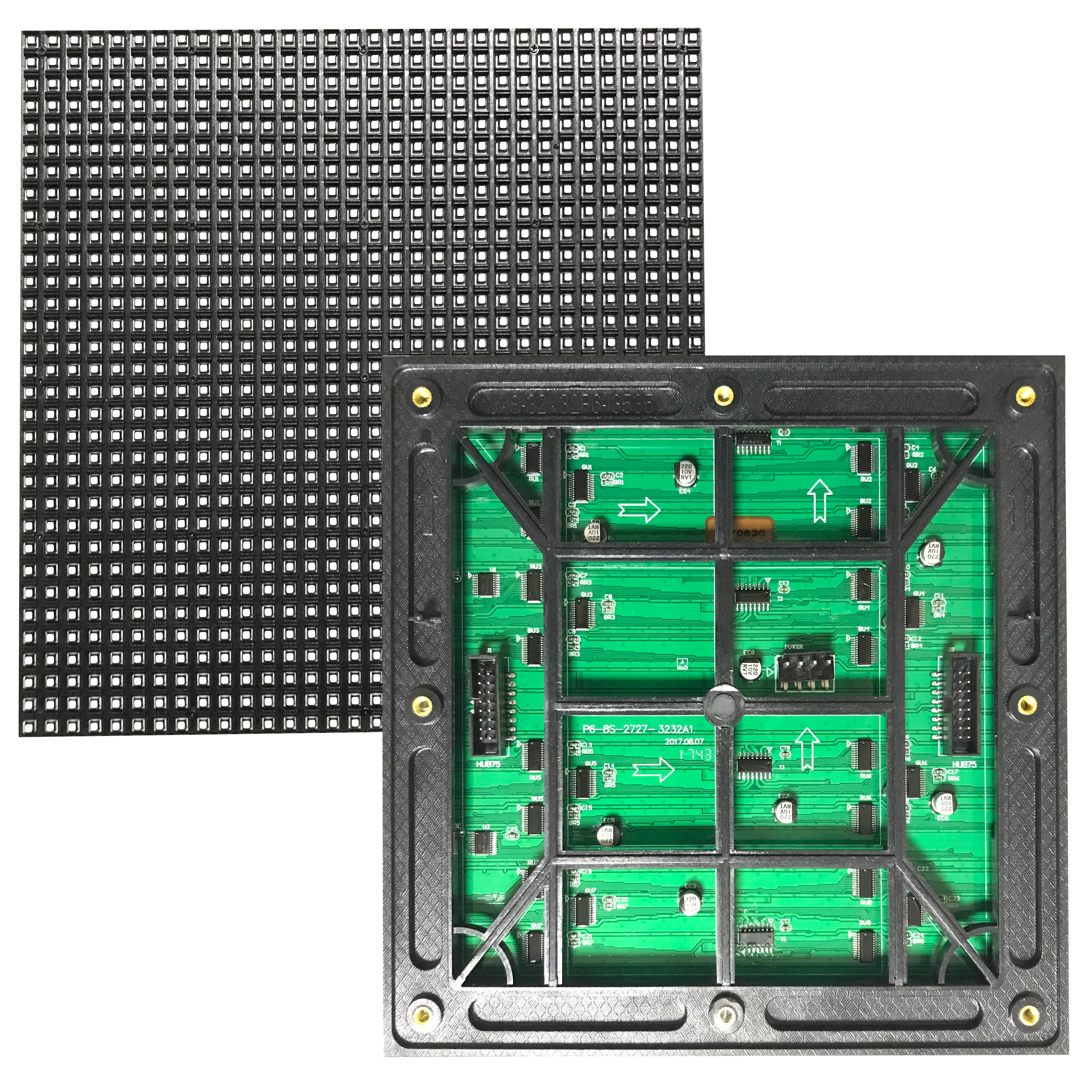 P6 наружный SMD светодиодный дисплей модуль 1 / 8Scan