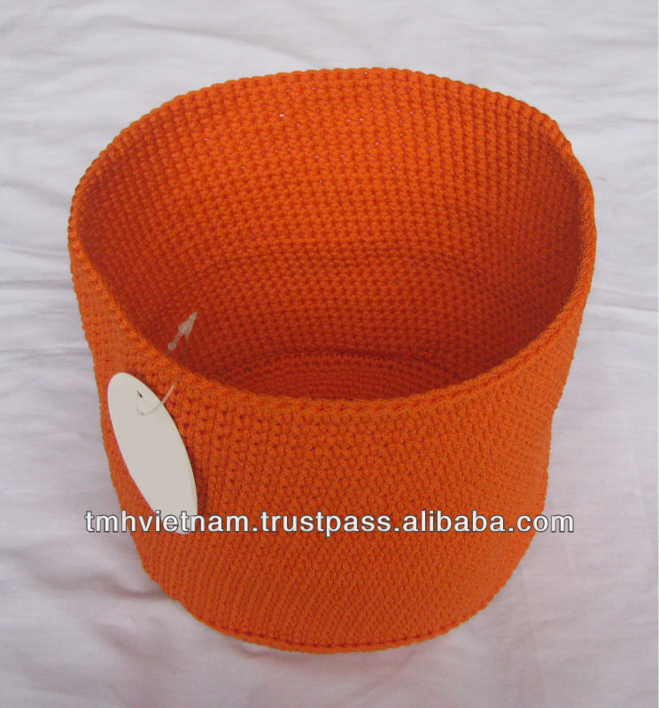 Корзина для вязания крючком из ПП