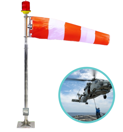 Фаа 12 футов Windcone Солнечный Heliport Airfield аэропорт Helipad Windsock