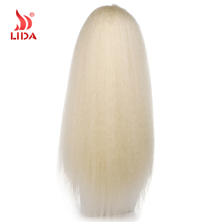 Lida курчавые прямые удлинители 613 # блонд кулиска конский хвост Синтетический 18-24 дюйма шиньоны для конского хвоста