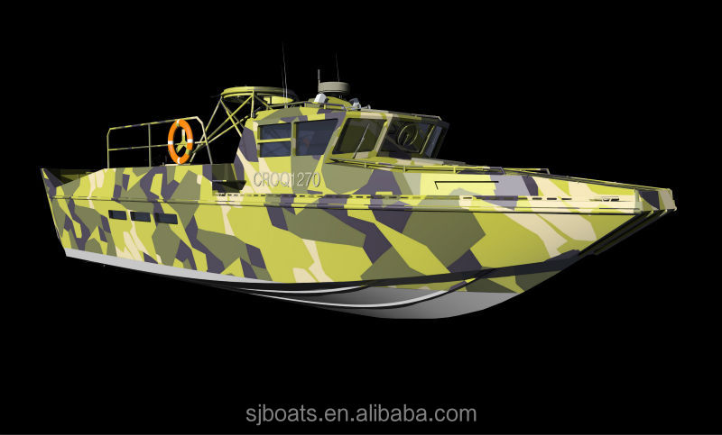 Высокоскоростная 10 м 15 М алюминиевая морская патрульная лодка SANJ 1270