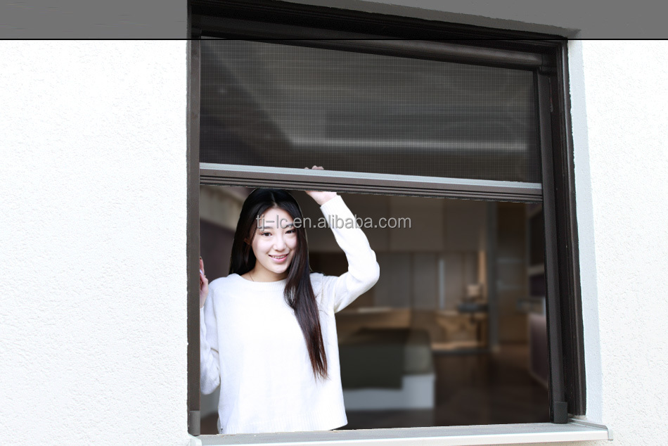 110cm* 150cm Aluminium retractable insect screen window roller-- MZL-1