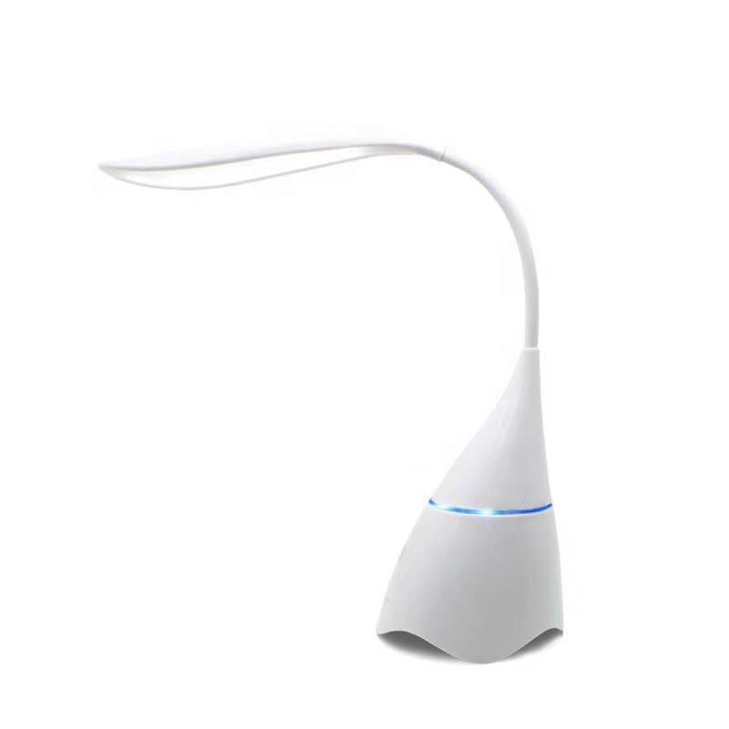Brightness Adjustable 1200mah battery Desk Lamp with Bluetooth Speaker