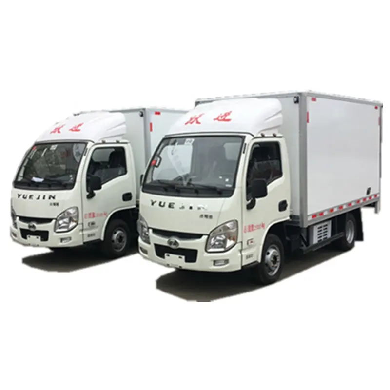 0C to -5C degree yuejin dongfeng  4x2 6 tyres 3tons refeer frozen food delivery refrigerator truck body cheap price