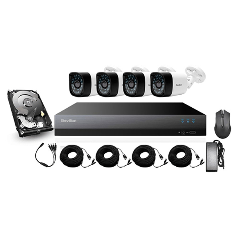 Hd Dvr комплекты Cctv Ahd цилиндрическая камера 4Ch система видеонаблюдения