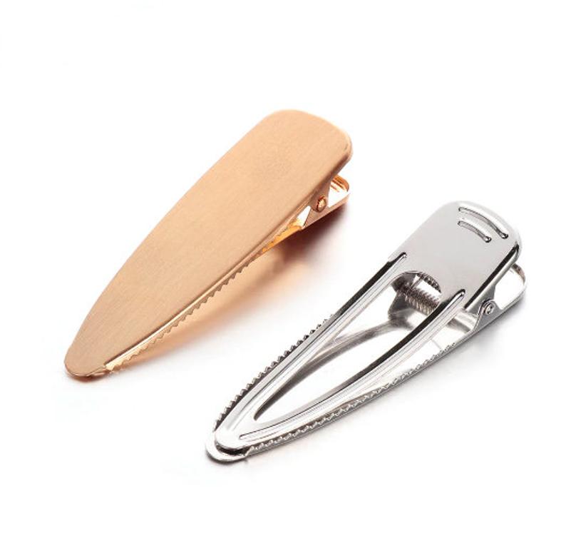 Large Silver or Gold Hair Clip Full or Waterdrop Statement Metal Barrette