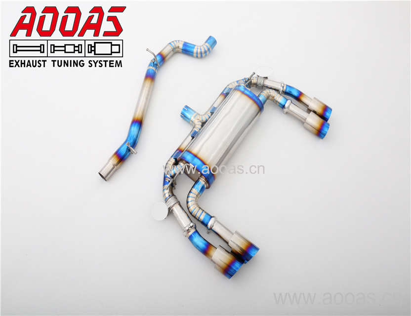 Автомобильная сгоревшая синяя титановая выхлопная труба Valvtronic Catback для Audi S3