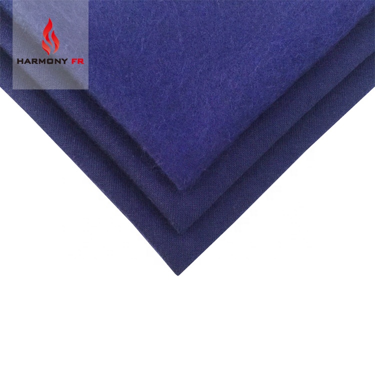 Knitted Fleece Inherent Flame Retardant Modacrylic Cotton Fabric For Fireproof Workwear