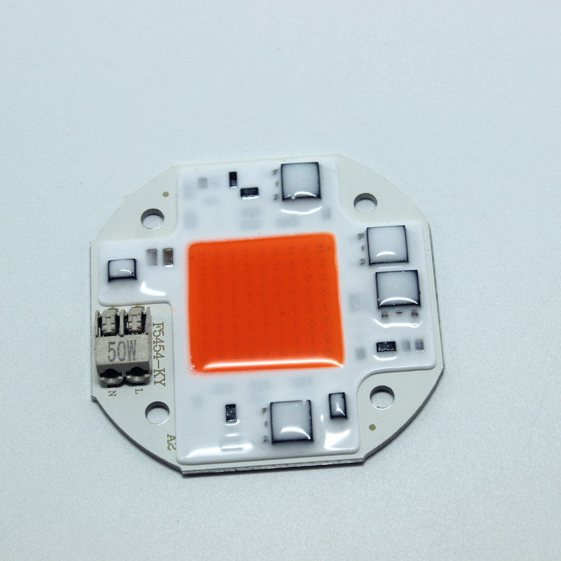 Высокая мощность 100-260 в 50 Вт интегрированный умный IC водителя Solderless LED COB чип полный спектр
