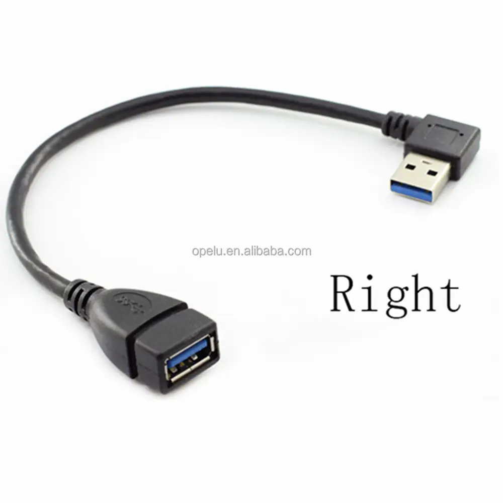 90 degree Right Angle USB 3.0 Male To Female Adapter Extension USB Cable