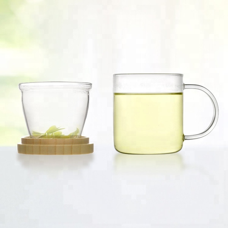 Pyrex стекло пивоварения чай чашки ситечко для заваривания чая на кружку Премиум лист цветок чай чайник с заварки ситечко бамбуковой крышкой