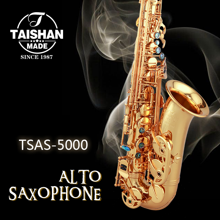 Музыкальный инструмент Taishan 5000 Eb альт-саксофон Золотой лак