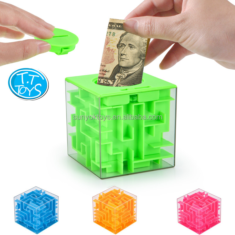 Hot Sale Children's 3D Maze Money Puzzle Box Brain Teasers Other Classic Educational Toy & Hobies For Kids