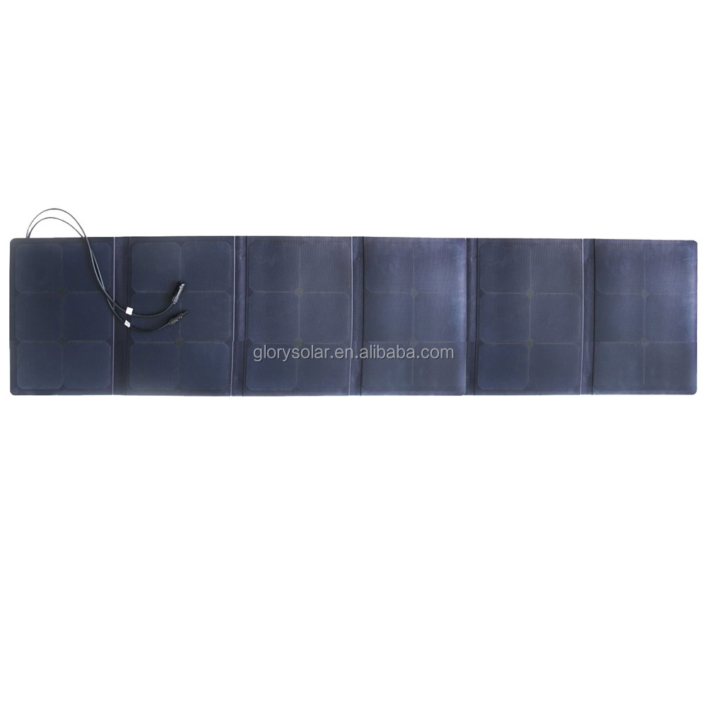 Высококачественная долговечная черная солнечная панель Sunpower 120 Вт, складная солнечная панель ETFE для кемпинга