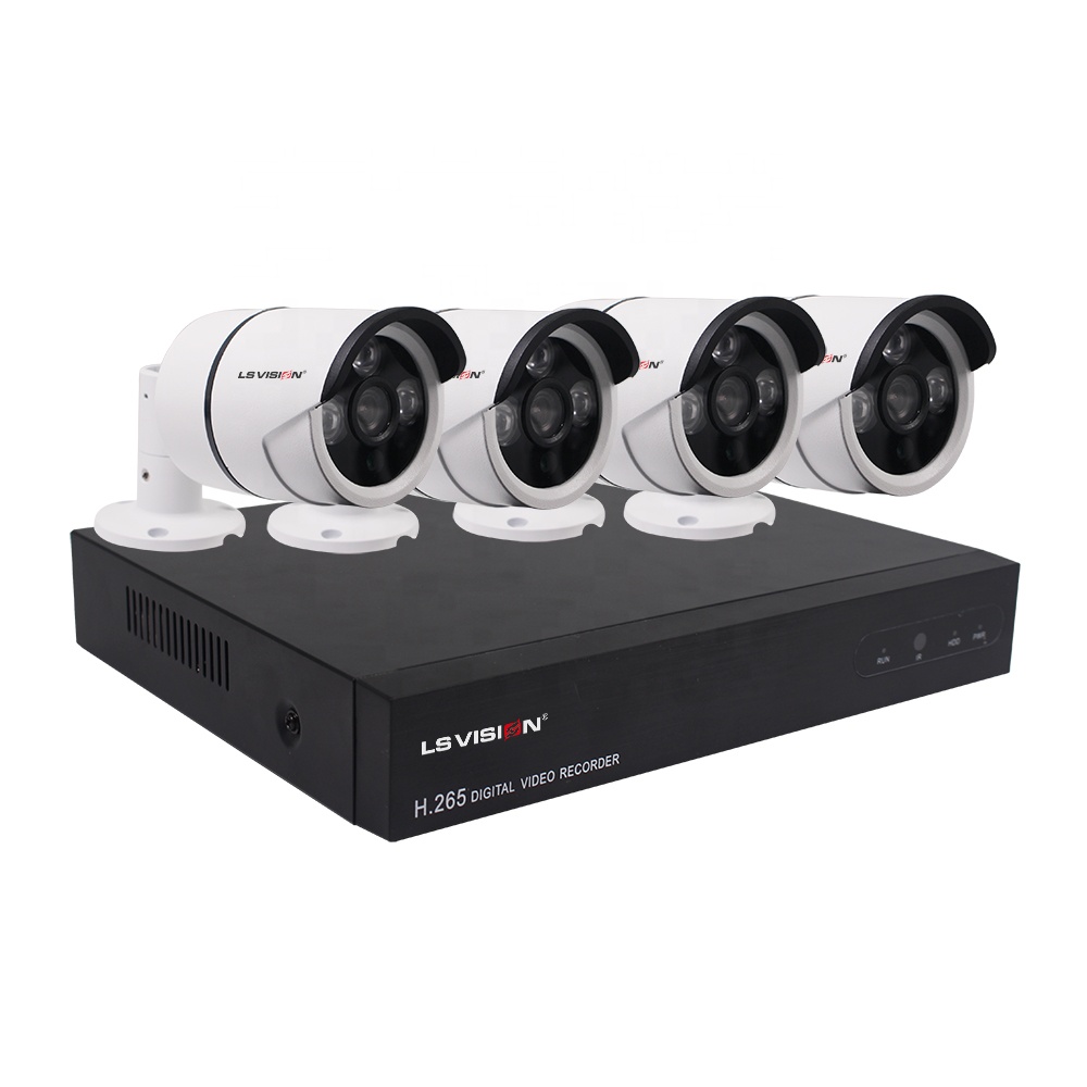 LS VISION 2020 Бестселлер HD 1080P 2MP 4ch POE камера CCTV NVR комплект