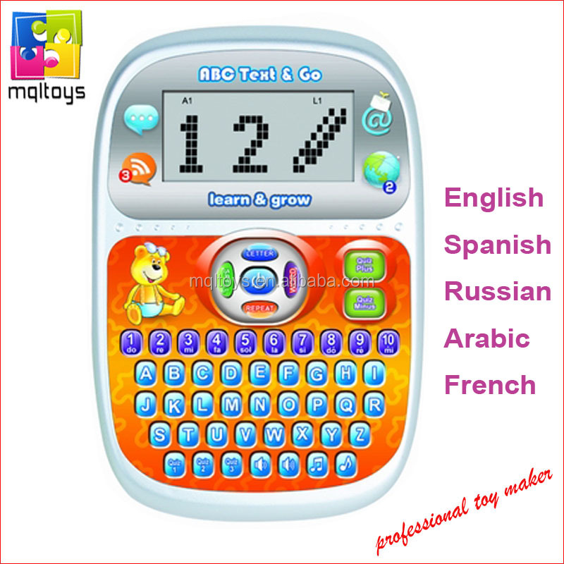 Обучающая игрушка для детей ABC с текстом, сотовый телефон с белым светодиодом