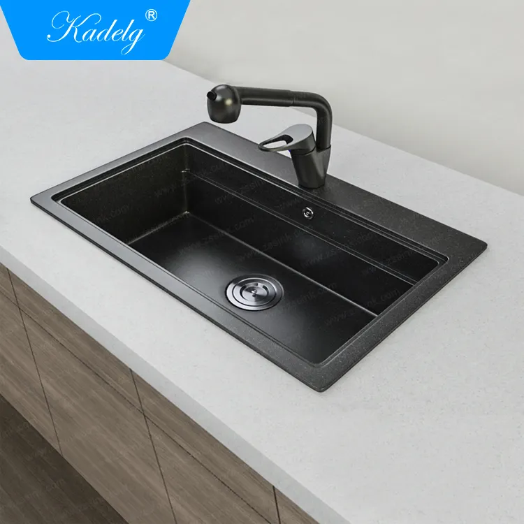 Silgranit Natural Granite Composite Drop-In Or Undermount Blacks Kitchen Sink