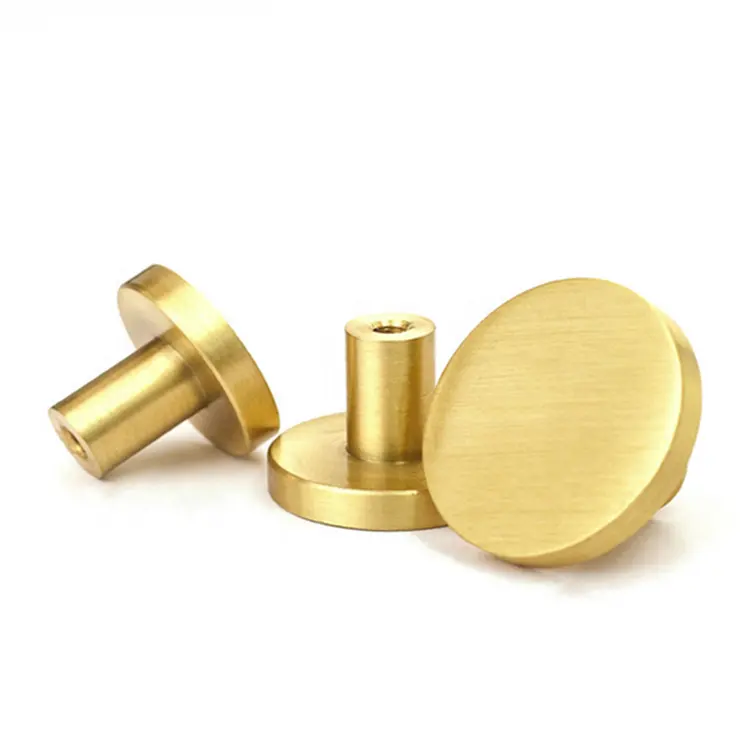 Luxury Mini Brass Cabinet Door Knob with Brushed Surface Treatment