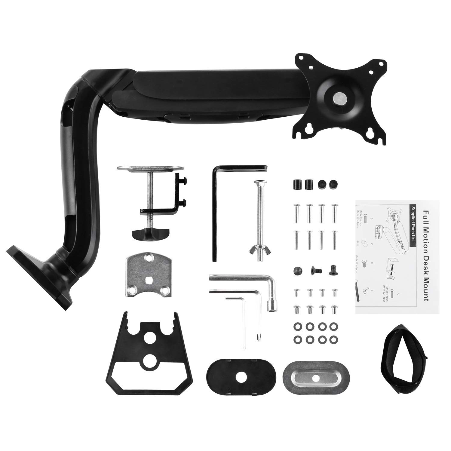 JLT Gas Spring Full Fotation 360 Degrees LCD Monitor Desk Mount Stand
