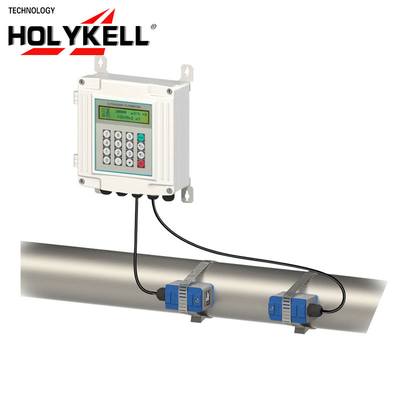 Holykell OEM DN32-DN1000mm Китай настенный ультразвуковой расходомер воды цена, ультразвуковой расходомер