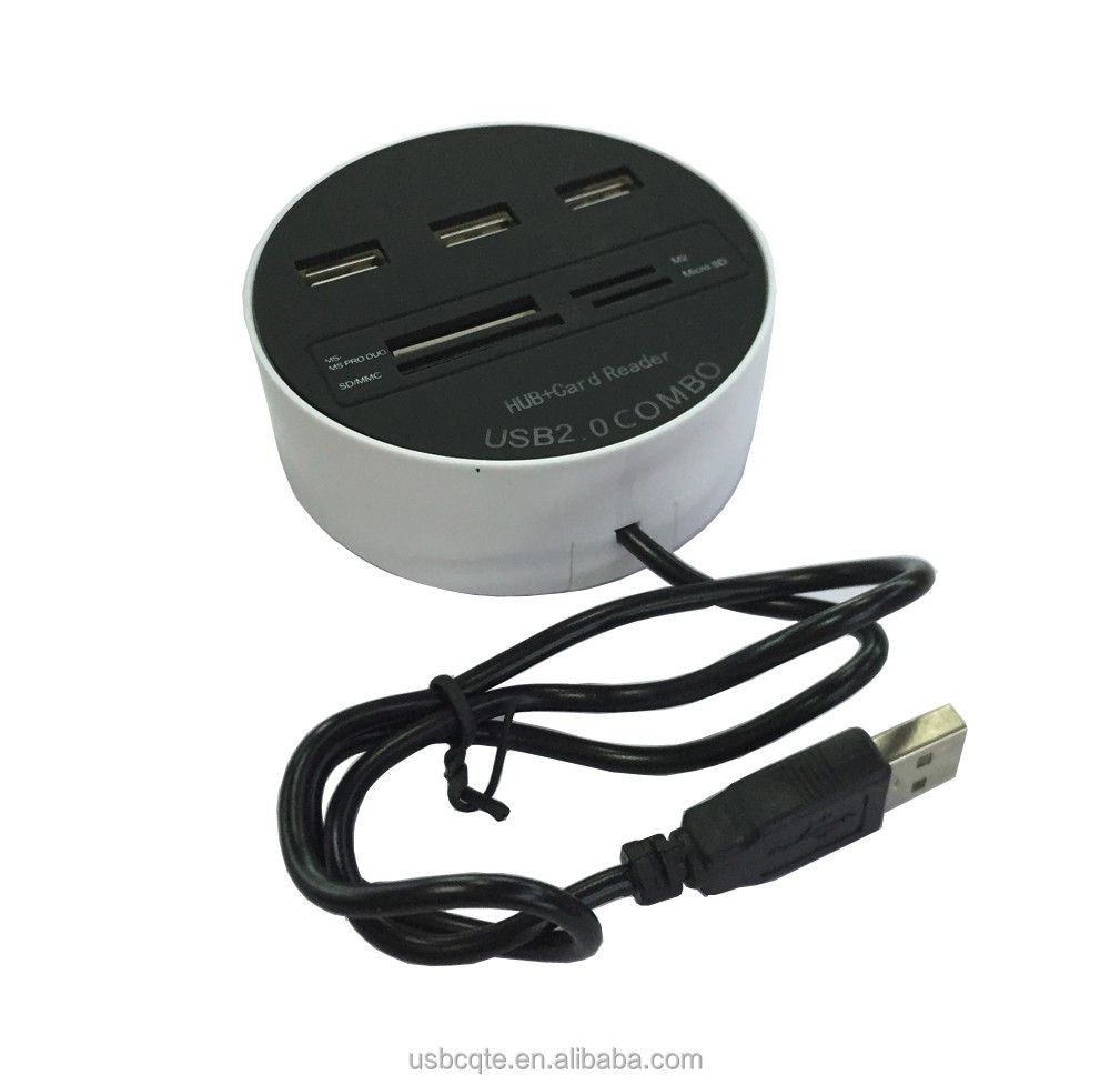 USB 2.0 Версия 3 порта USB HUB с Card Reader Combo круглый usb hub